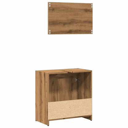 Ensemble de meubles salle de bain 2 pcs bois d'ingénierie