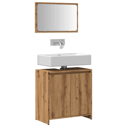 Ensemble de meubles salle de bain 2 pcs bois d'ingénierie