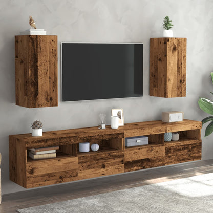 Meubles TV 2 pcs vieux bois 30,5x30x60 cm bois d'ingénierie