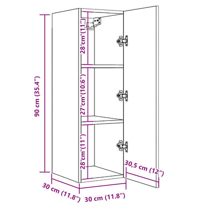 Meubles TV 2 pcs vieux bois 30,5x30x90 cm bois d'ingénierie