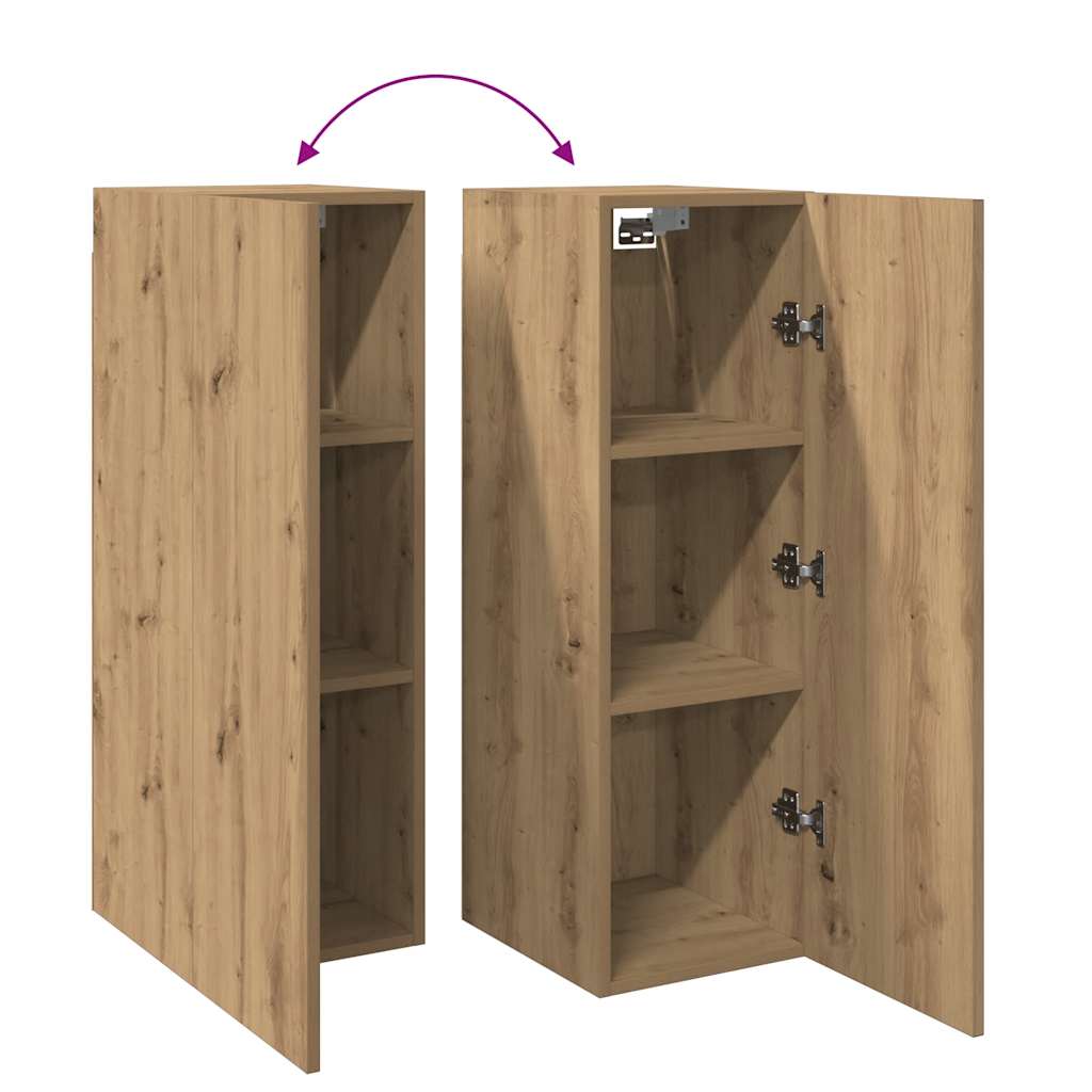 Meubles TV 2 pcs chêne artisanal 30,5x30x90cm bois d'ingénierie