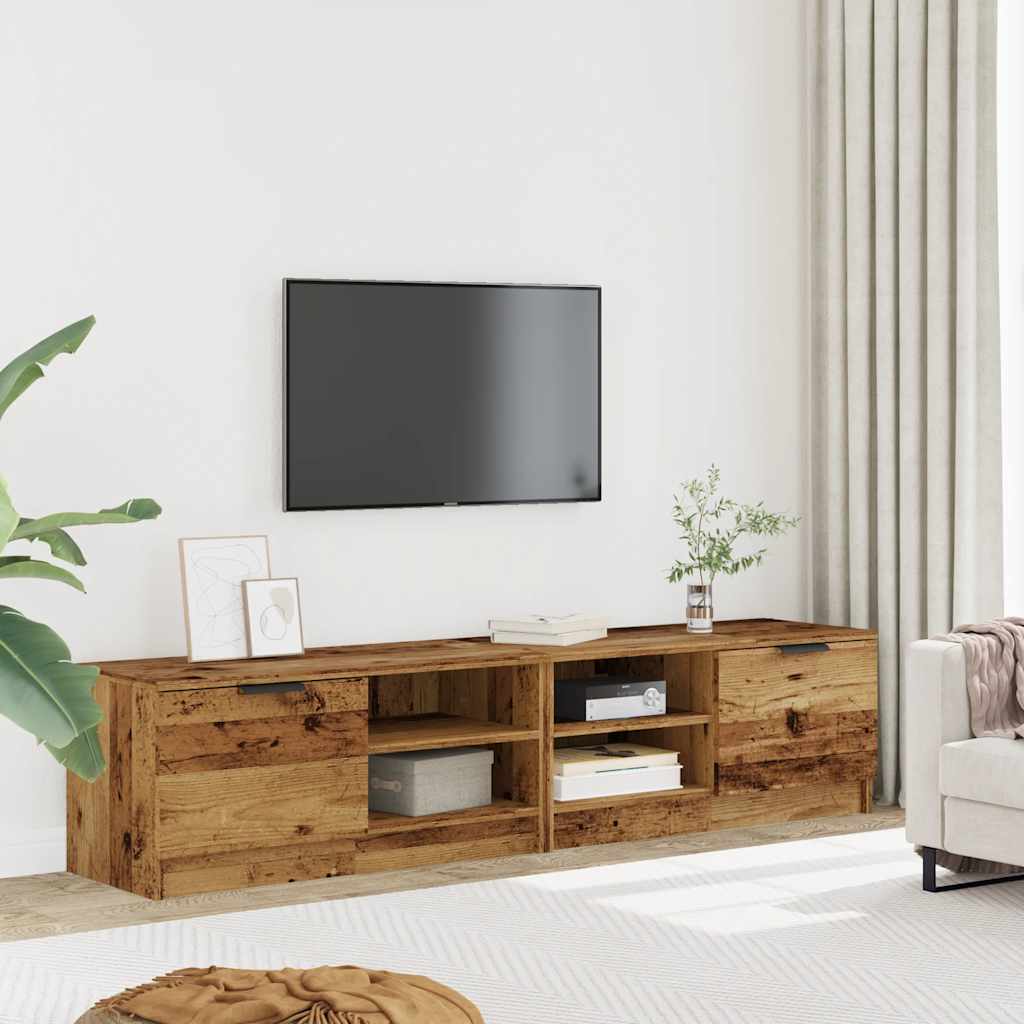 Meubles TV 2 pcs vieux bois 80x35x36,5 cm bois d'ingénierie