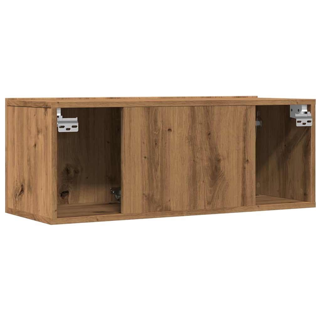 Meubles TV muraux 2 pcs chêne artisanal 80x30x30 cm