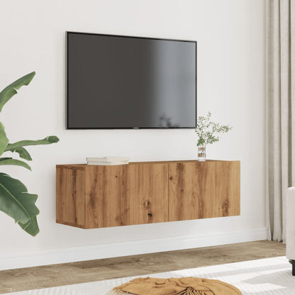 Meubles TV muraux 2 pcs chêne artisanal 100x30x30 cm