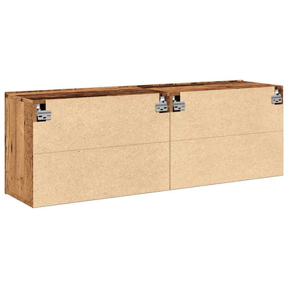 Meubles TV muraux 2 pcs vieux bois 60x30x41 cm