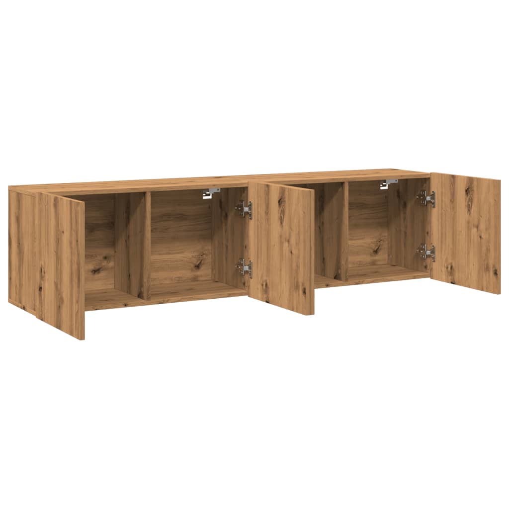 Meubles TV muraux 2 pcs chêne artisanal 80x30x41 cm