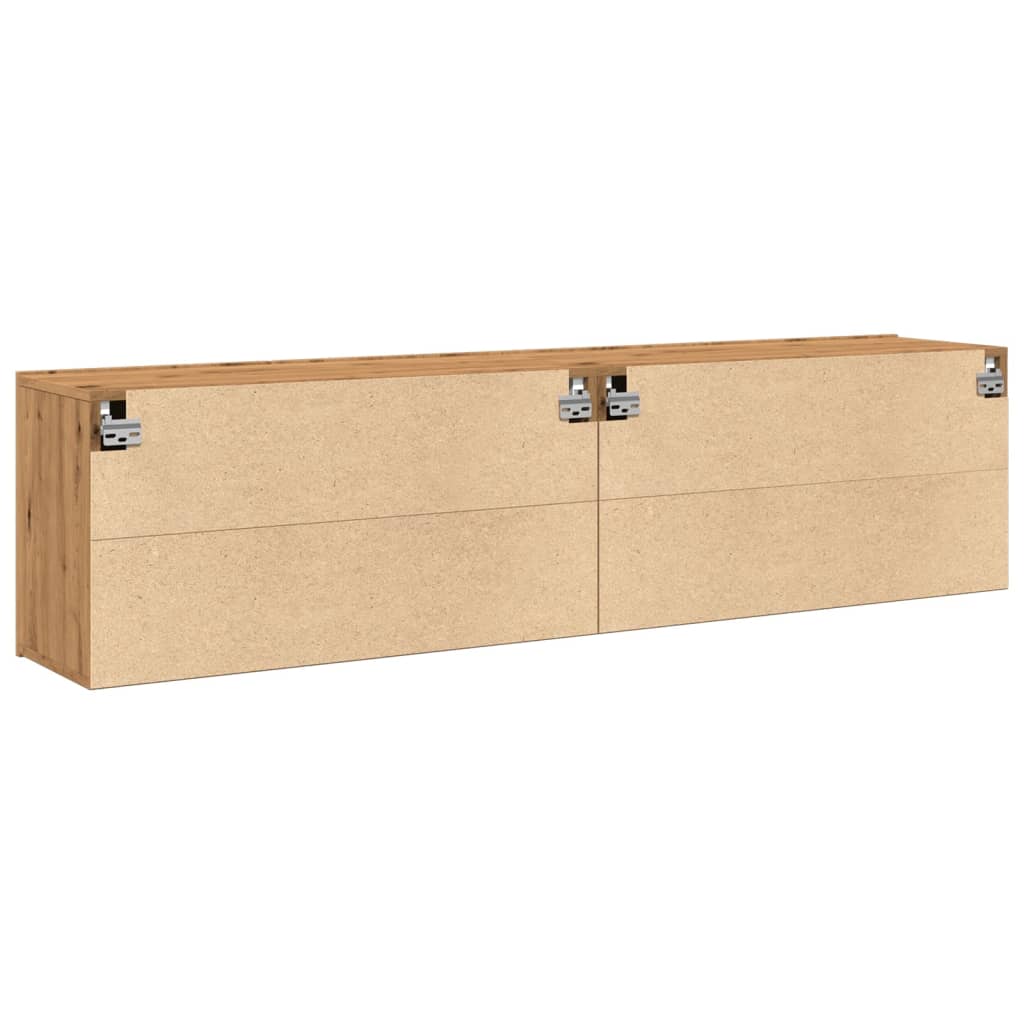 Meubles TV muraux 2 pcs chêne artisanal 80x30x41 cm