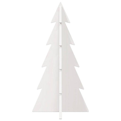 Arbre de Noël en bois pour décoration blanc 59,5cm pin massif