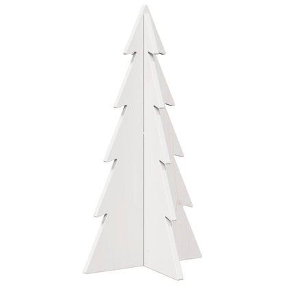 Arbre de Noël en bois pour décoration blanc 59,5cm pin massif