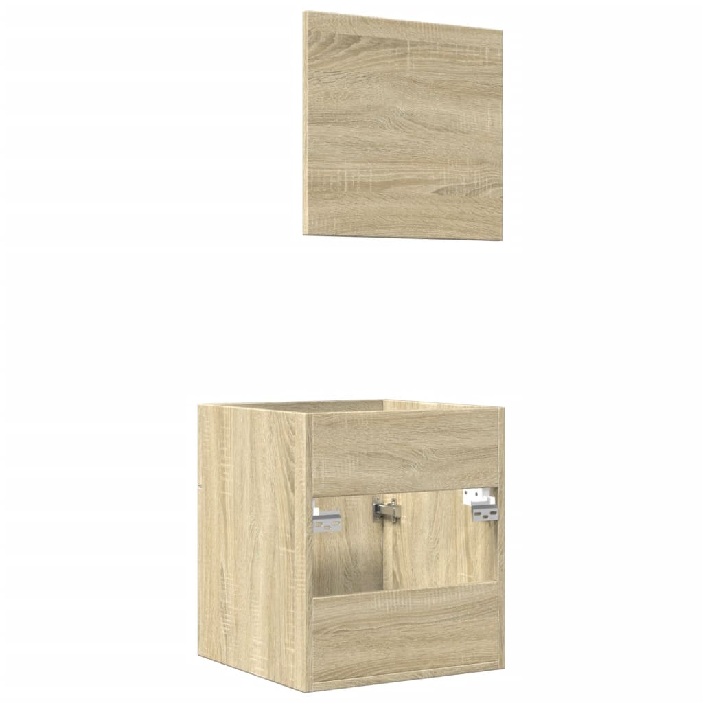 Ensemble de meubles de salle de bain 2 pcs chêne sonoma