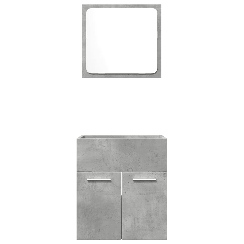 Ensemble de meubles de salle de bain 2 pcs gris béton