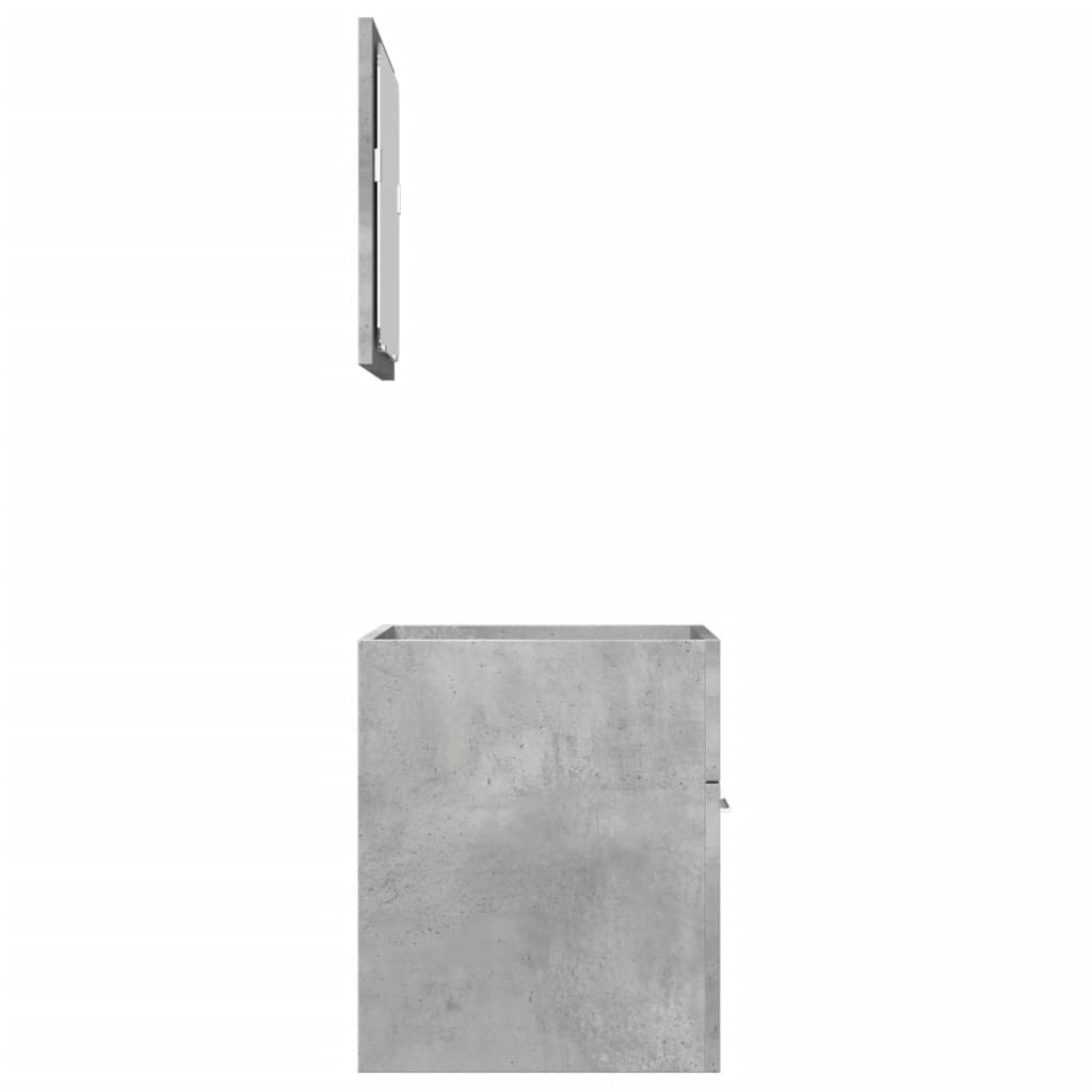 Ensemble de meubles de salle de bain 2 pcs gris béton