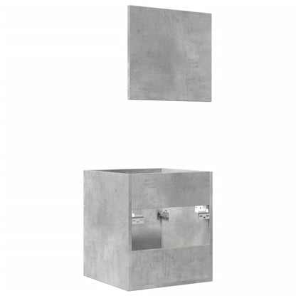 Ensemble de meubles de salle de bain 2 pcs gris béton