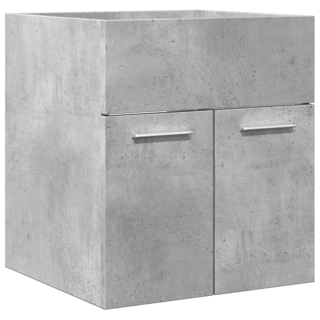 Ensemble de meubles de salle de bain 2 pcs gris béton