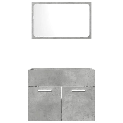 Ensemble de meubles de salle de bain 2 pcs gris béton