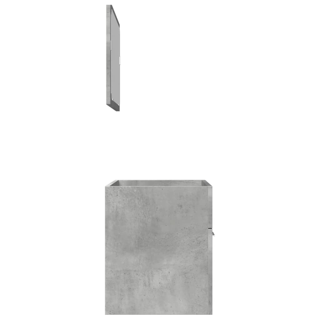 Ensemble de meubles de salle de bain 2 pcs gris béton