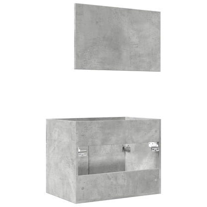 Ensemble de meubles de salle de bain 2 pcs gris béton