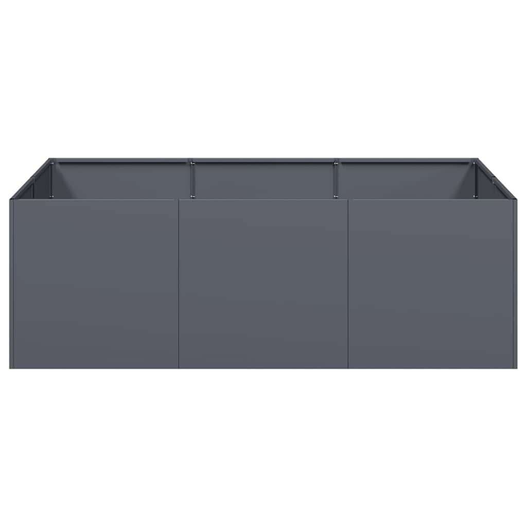 Jardinière anthracite 120x80x40 cm acier