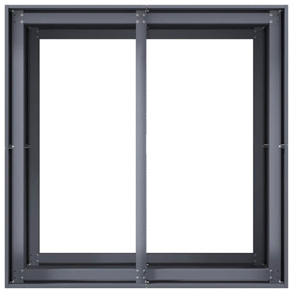 Jardinière anthracite 80x80x80 cm acier